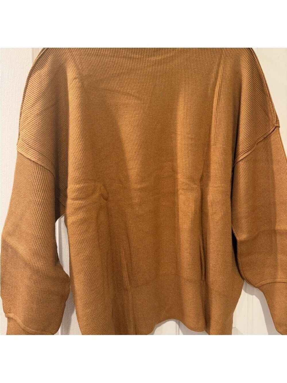 Women”s Crewneck Batwing Long Sleeve Oversized Sweater - Picture 6 of 7